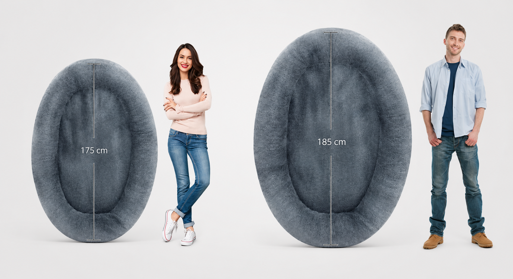 Large Plush Human Dog Bed